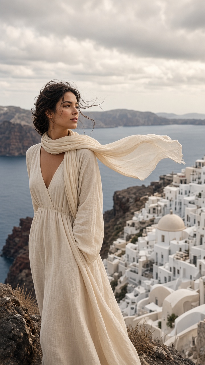 { "prompt": "Cinematic portrait of a young woman standing...