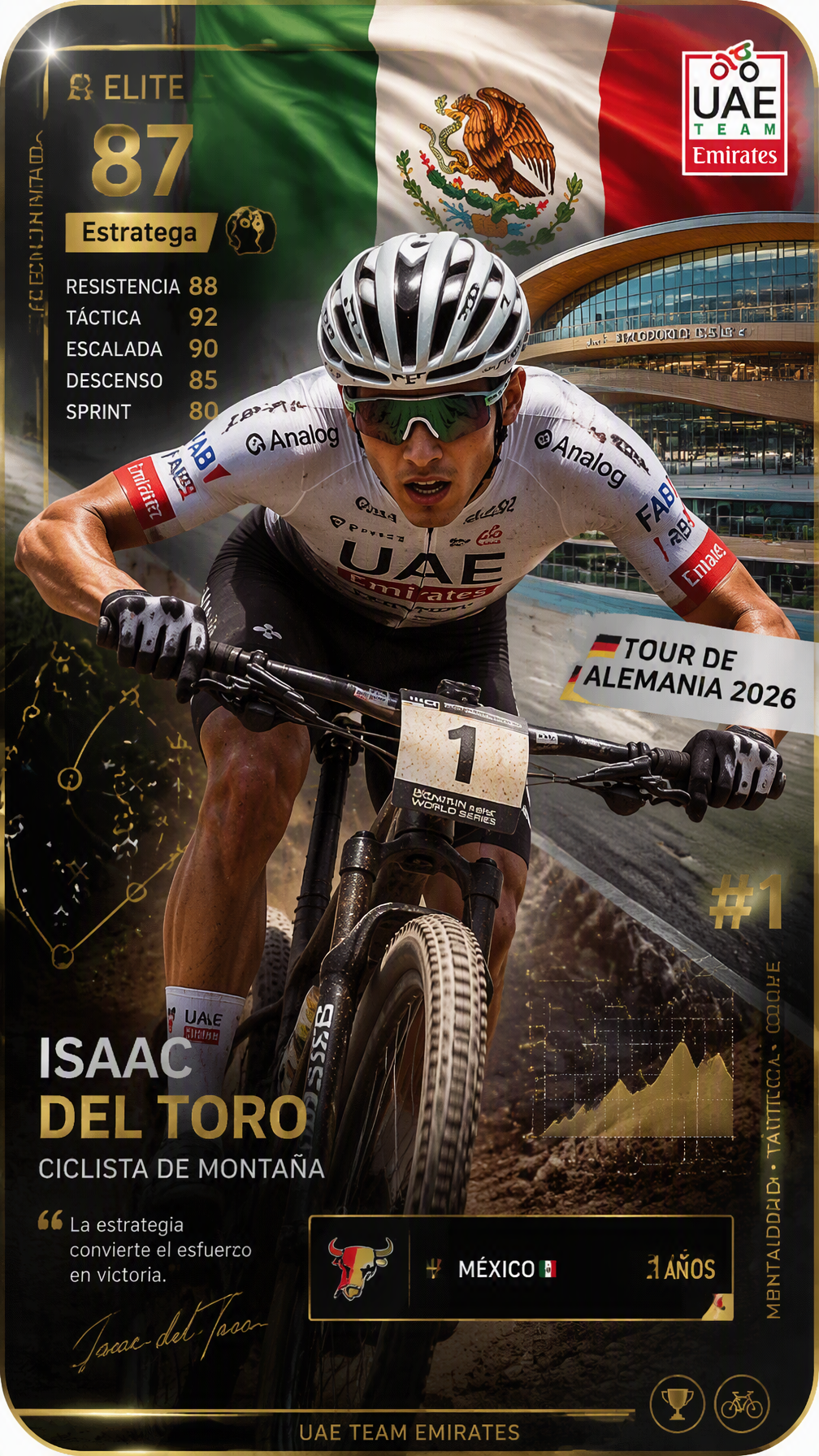 Isaac del Toro - Ciclista de Montaña estratega "Tarjeta c...