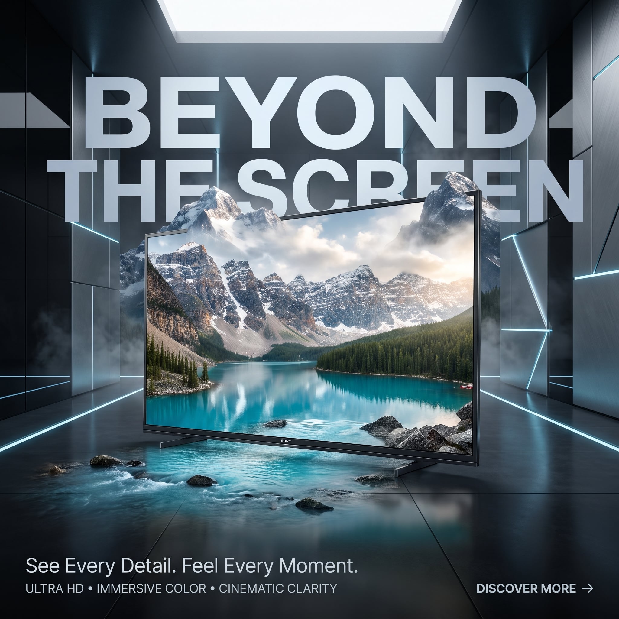 # SONY LED TV — FUTURISTIC VISUAL CONCEPT
