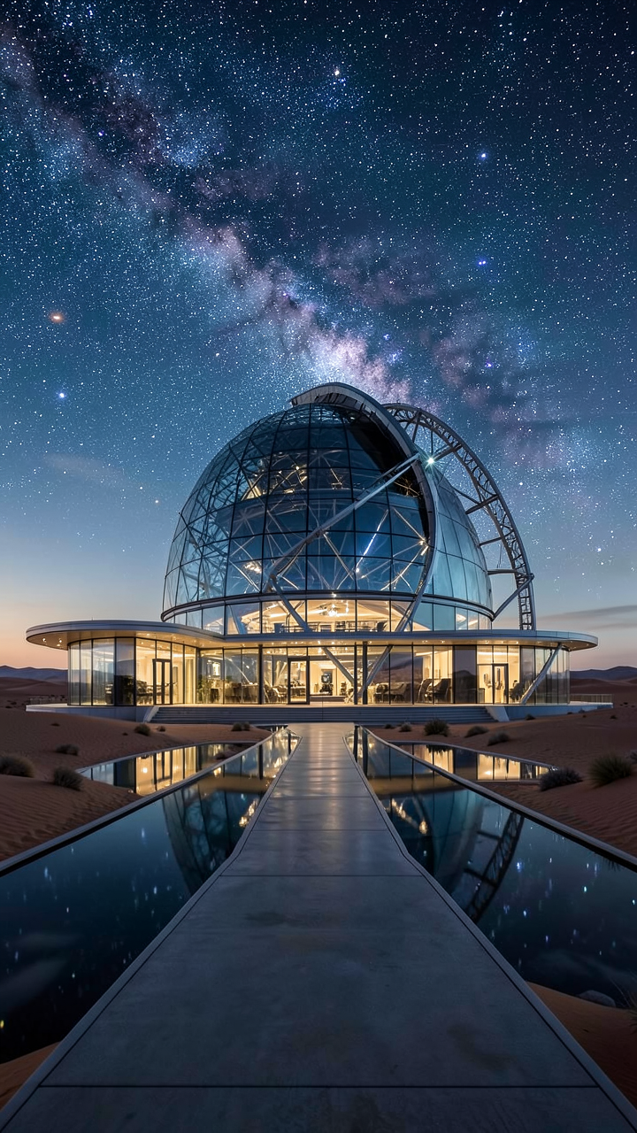 Ultra realistic luxury astronomical observatory in the mi...