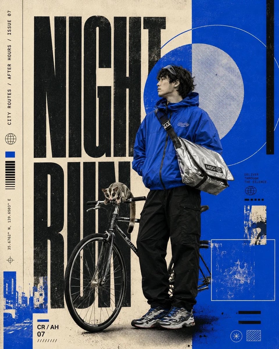 Vertical editorial collage poster featuring [CHARACTER] i... - alternate