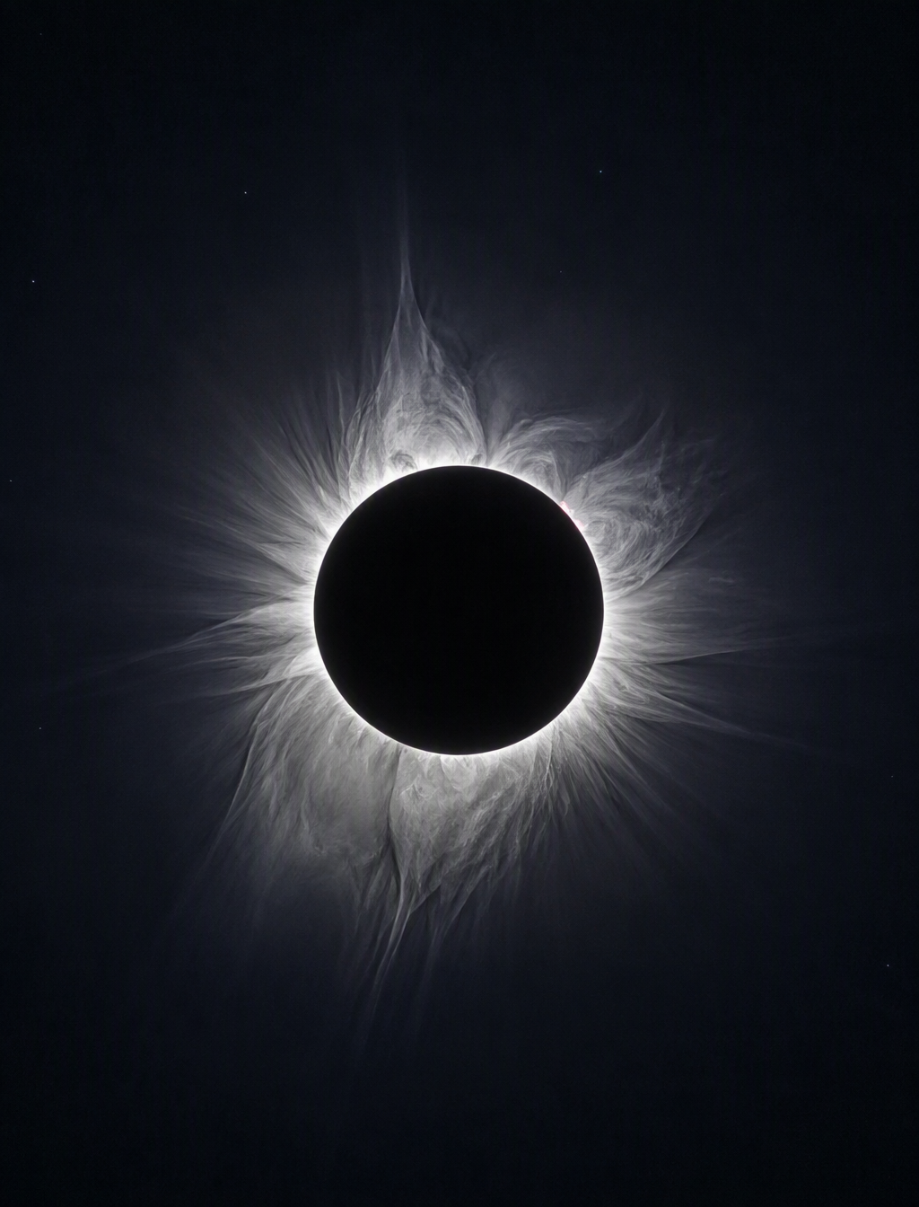 Photorealistic astrophotography. A total solar eclipse at...