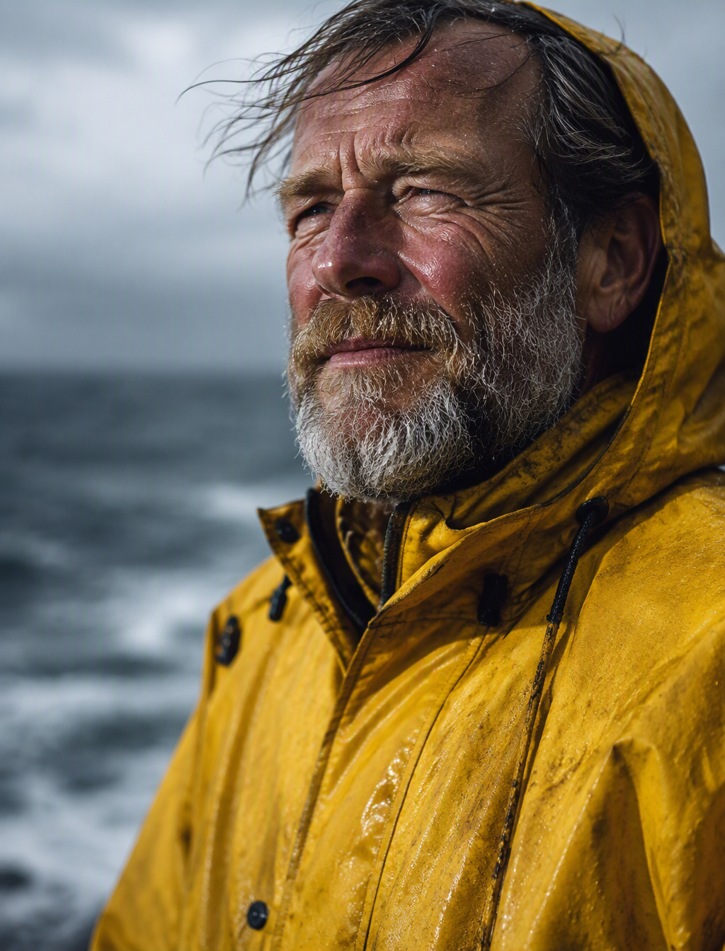 An ultra-realistic documentary portrait of a weathered li...