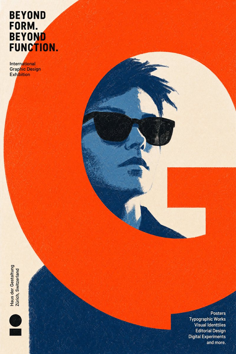 Create an original contemporary graphic design exhibition...