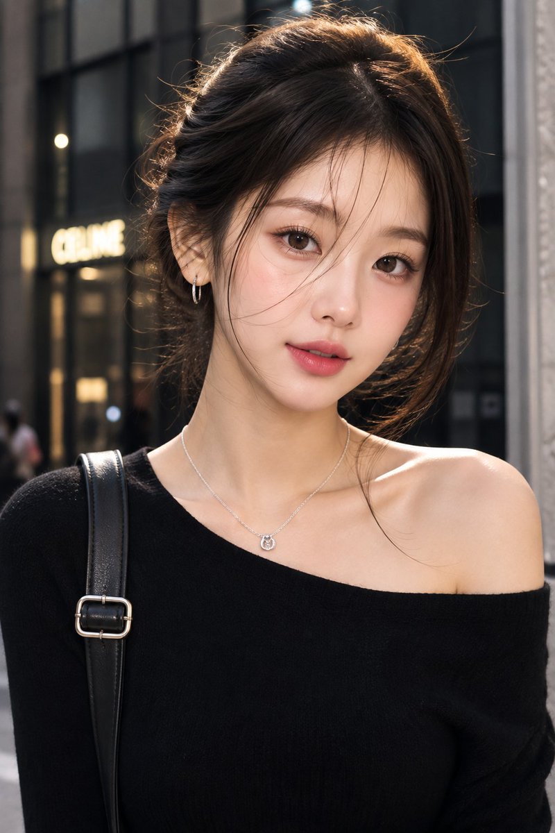 Ultra-realistic portrait of a cute adult East Asian woman...