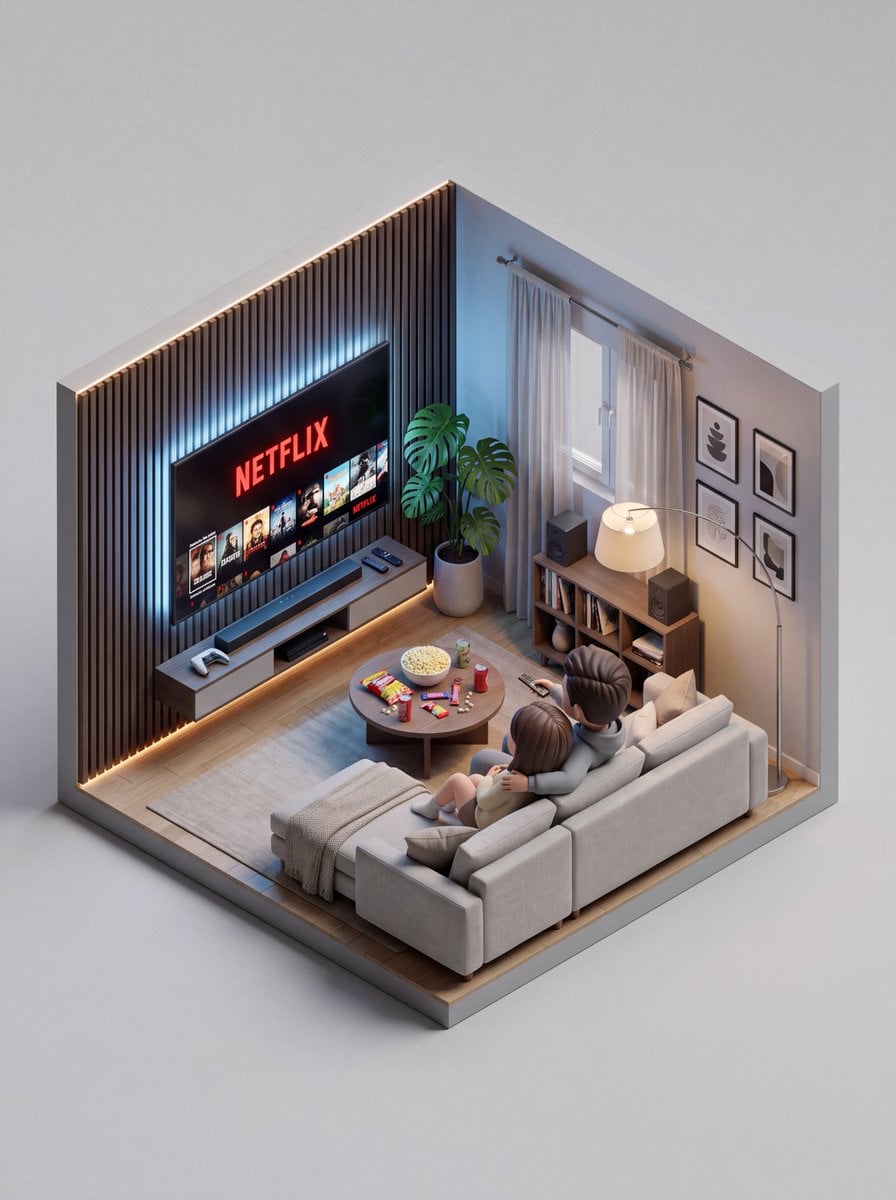 An isometric 3D cube-shaped miniature room (shallow cutaw... - alternate