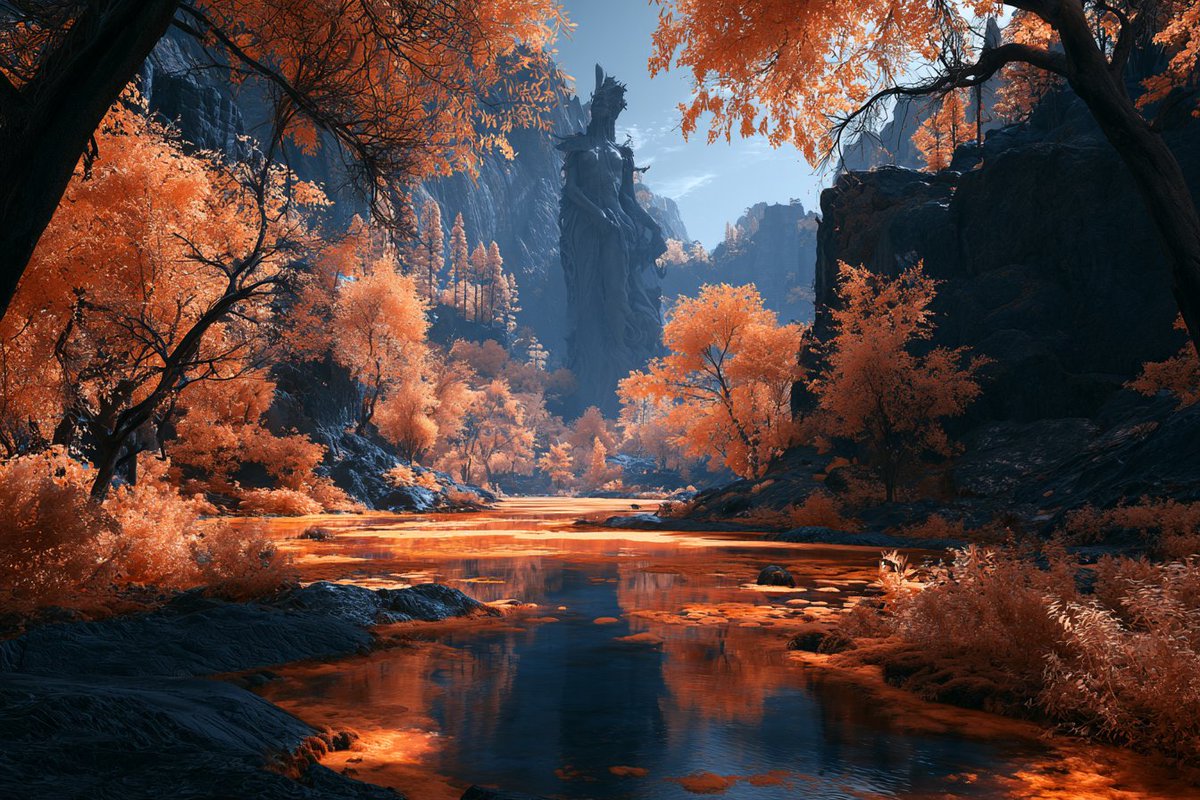 An otherworldly landscape featuring [Subject] in a Solari... - alternate