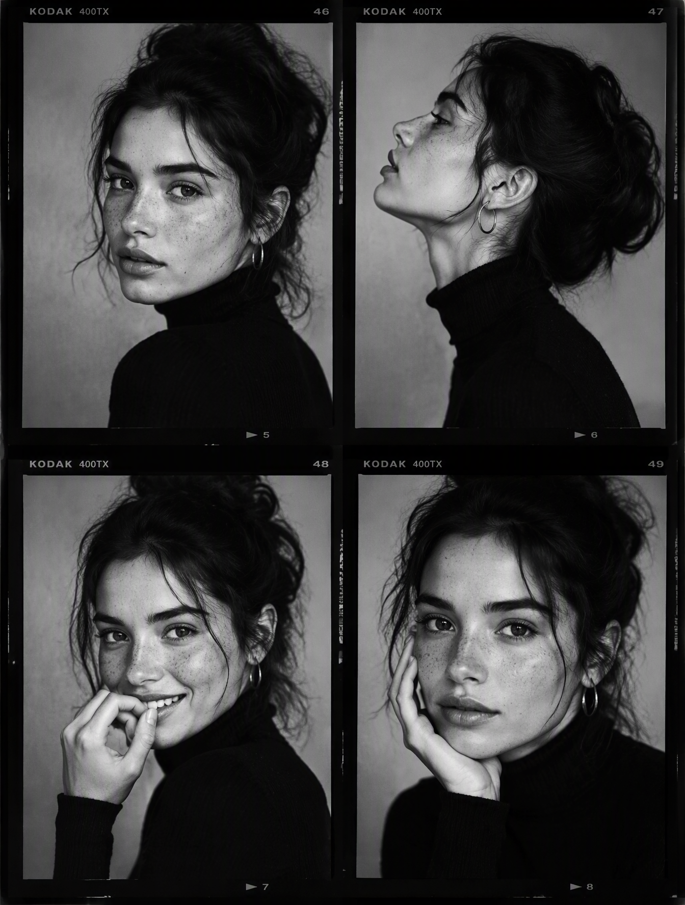 Ultra-viral black-and-white luxury fashion casting contac...