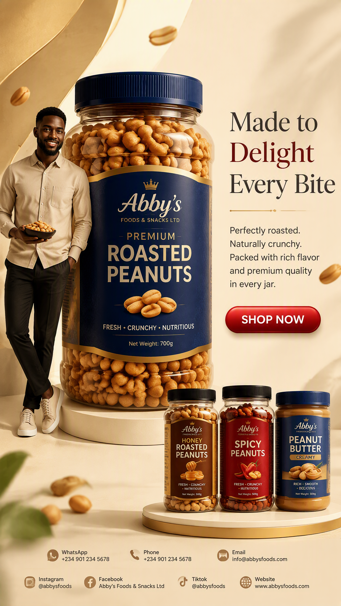 Design an ultra-premium commercial advertisement for Abby...