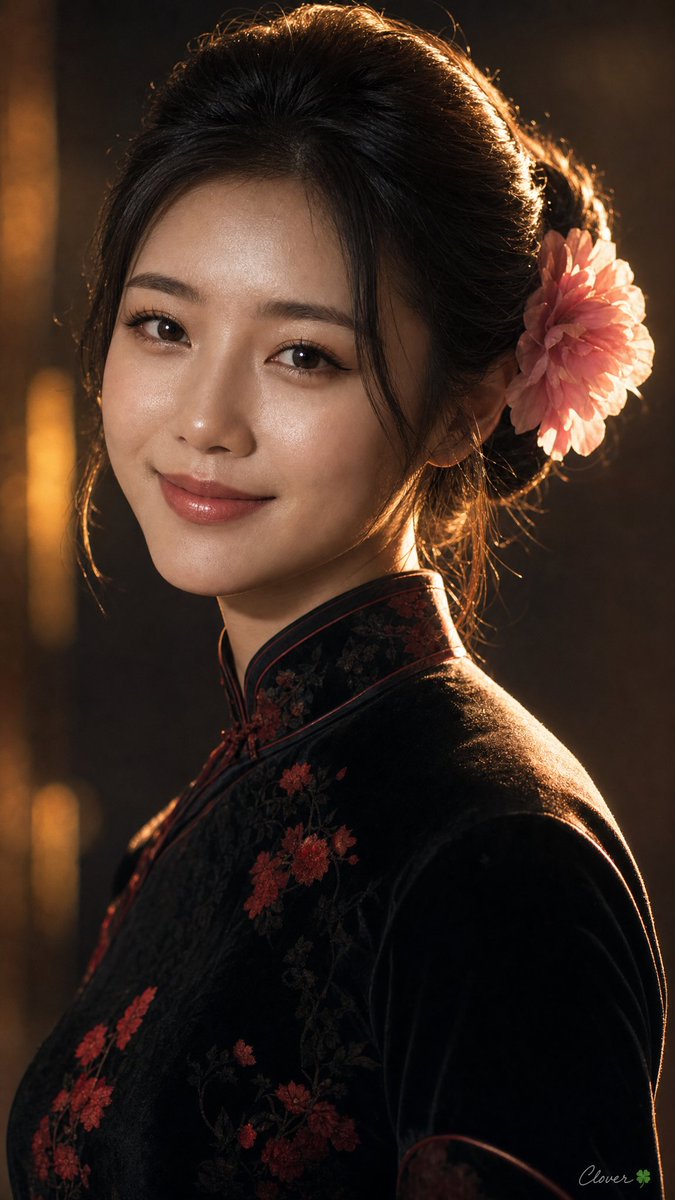 A cinematic close-up portrait of a gorgeous young East As... - alternate