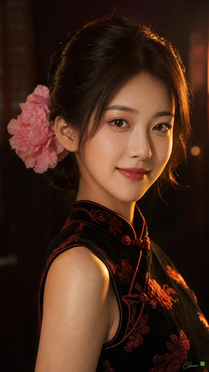 A cinematic close-up portrait of a gorgeous young East As... - alternate