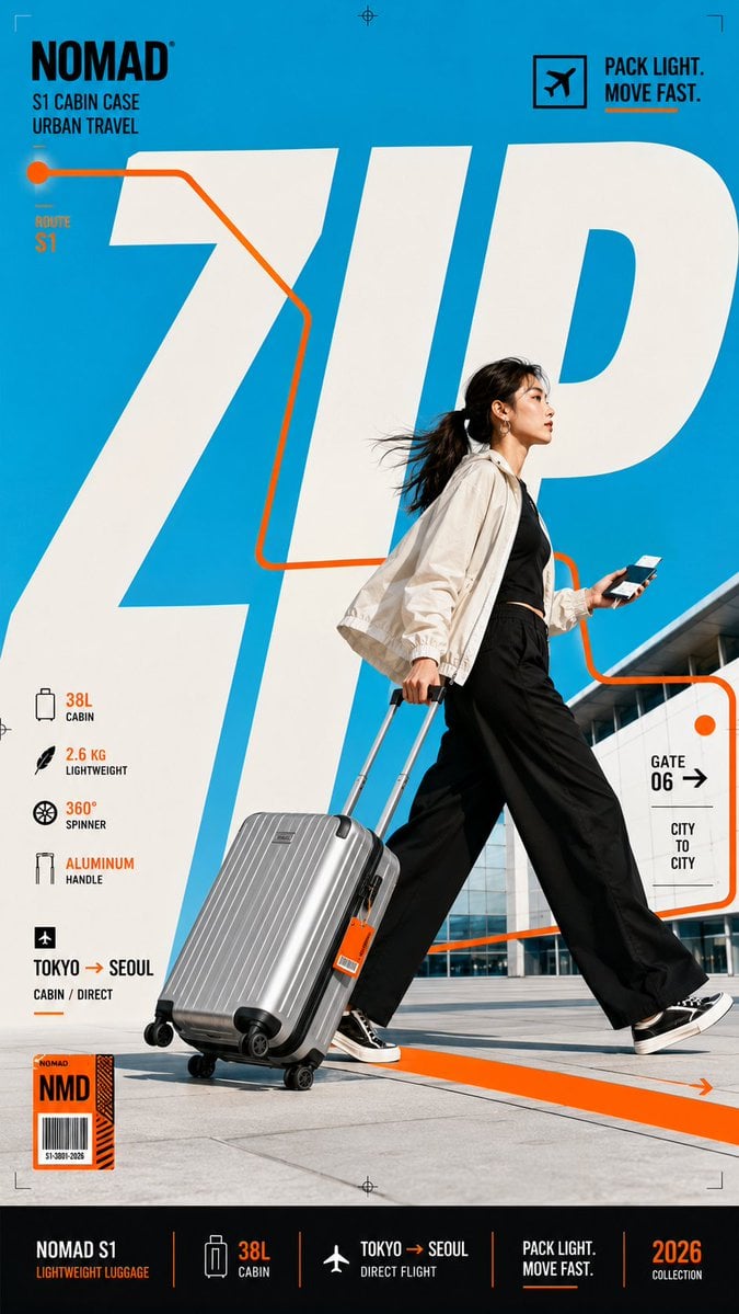Create a bold editorial campaign poster where oversized t... - alternate