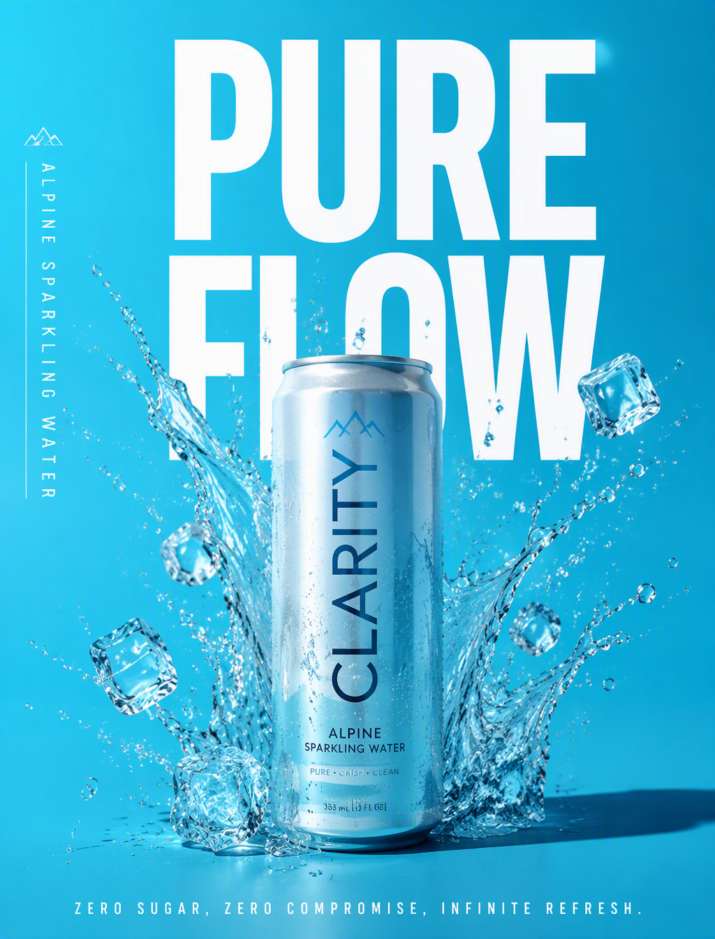 Create a premium vertical product advertising poster for ...
