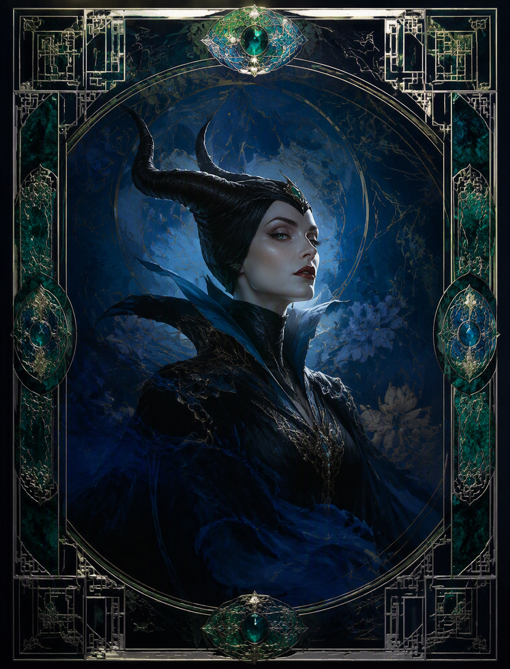 Masterpiece digital illustration of the villainess Malefi...