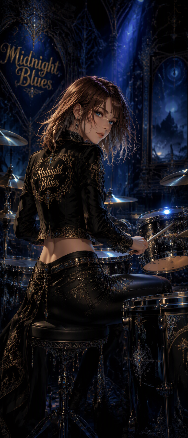 A highly detailed, anime-style digital illustration of a ...