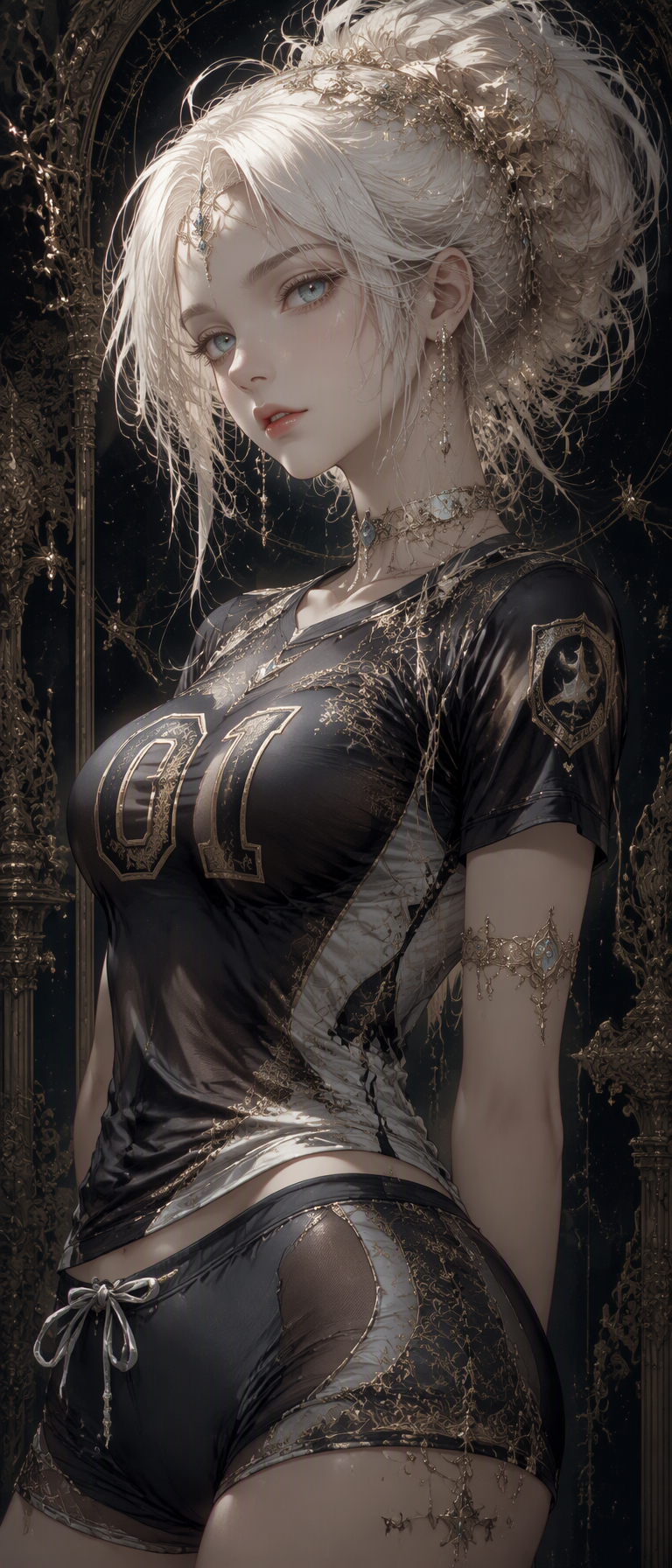 A captivating and hyperrealist anime-style portrait of a ...