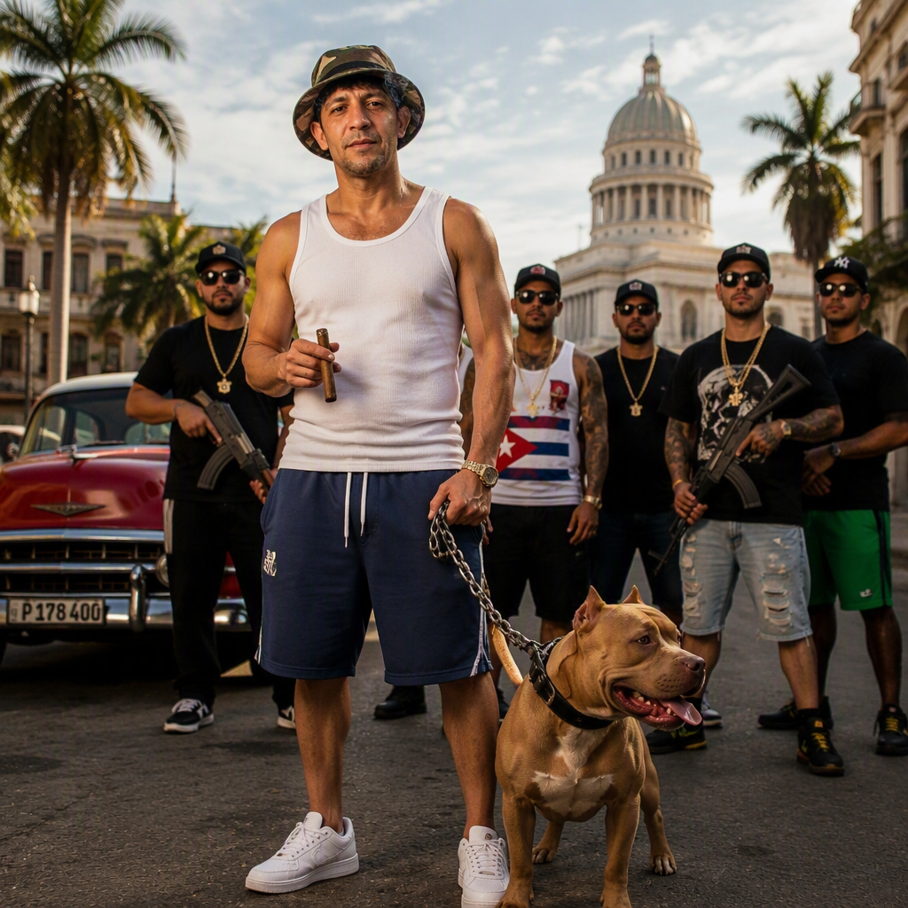 Photorealistic street photo in Havana, Cuba, El Capitolio...