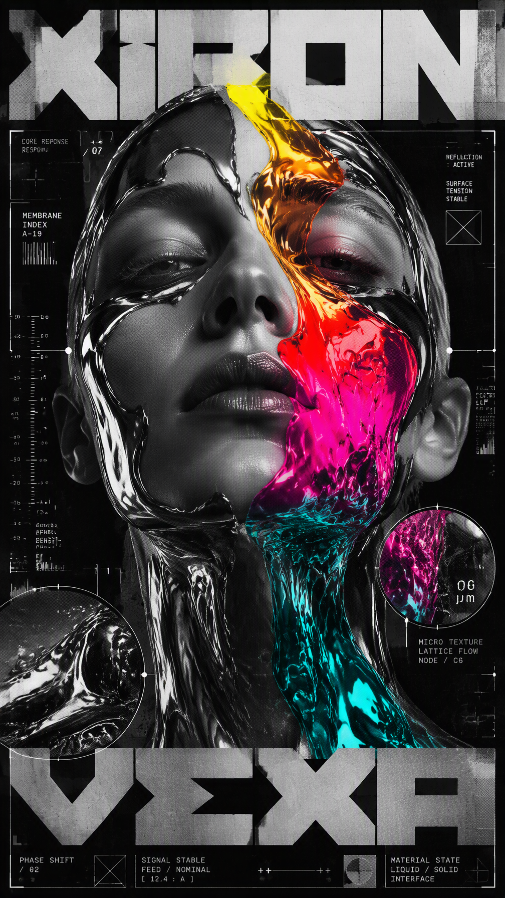 NEON LIQUID INTERFACE DOSSIER — ultra-photorealistic expe...