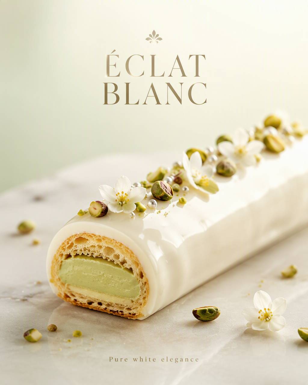Create an ultra-premium dessert advertising poster for a ...