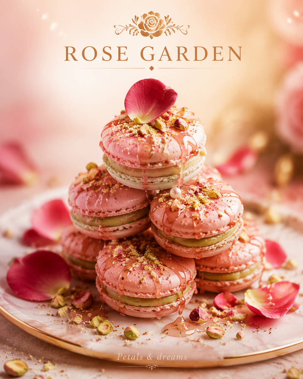 Create an ultra-premium dessert advertising poster for a ...