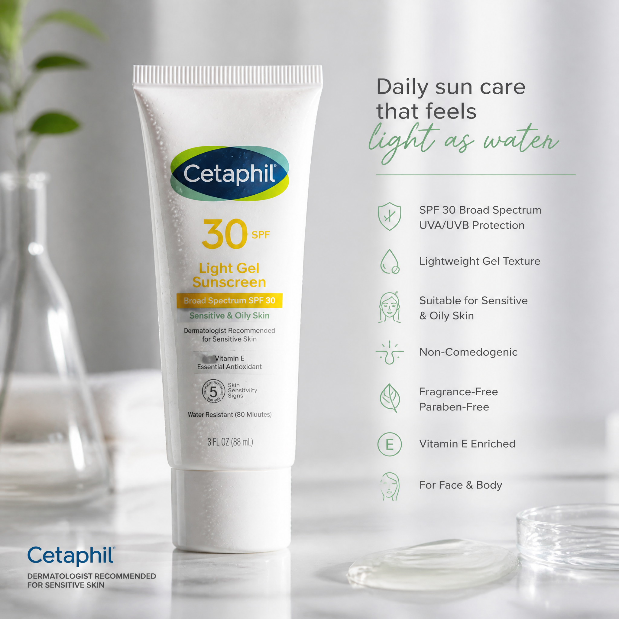Create a premium skincare product advertisement image fea...