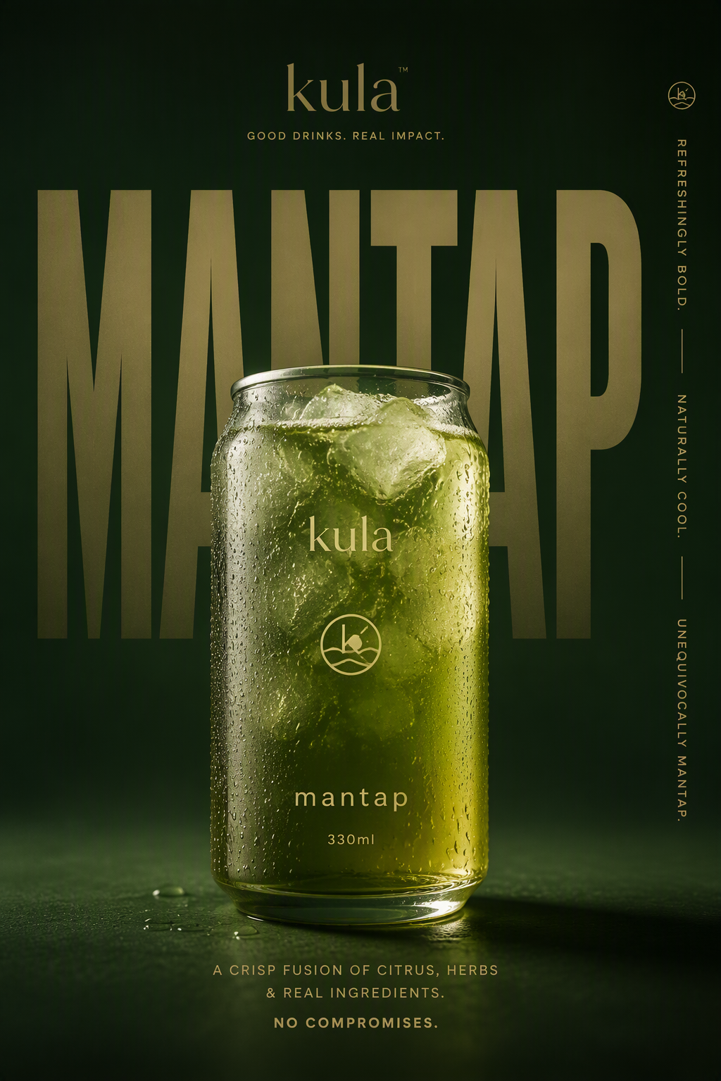 Create a premium advertising poster for a fictional brand...