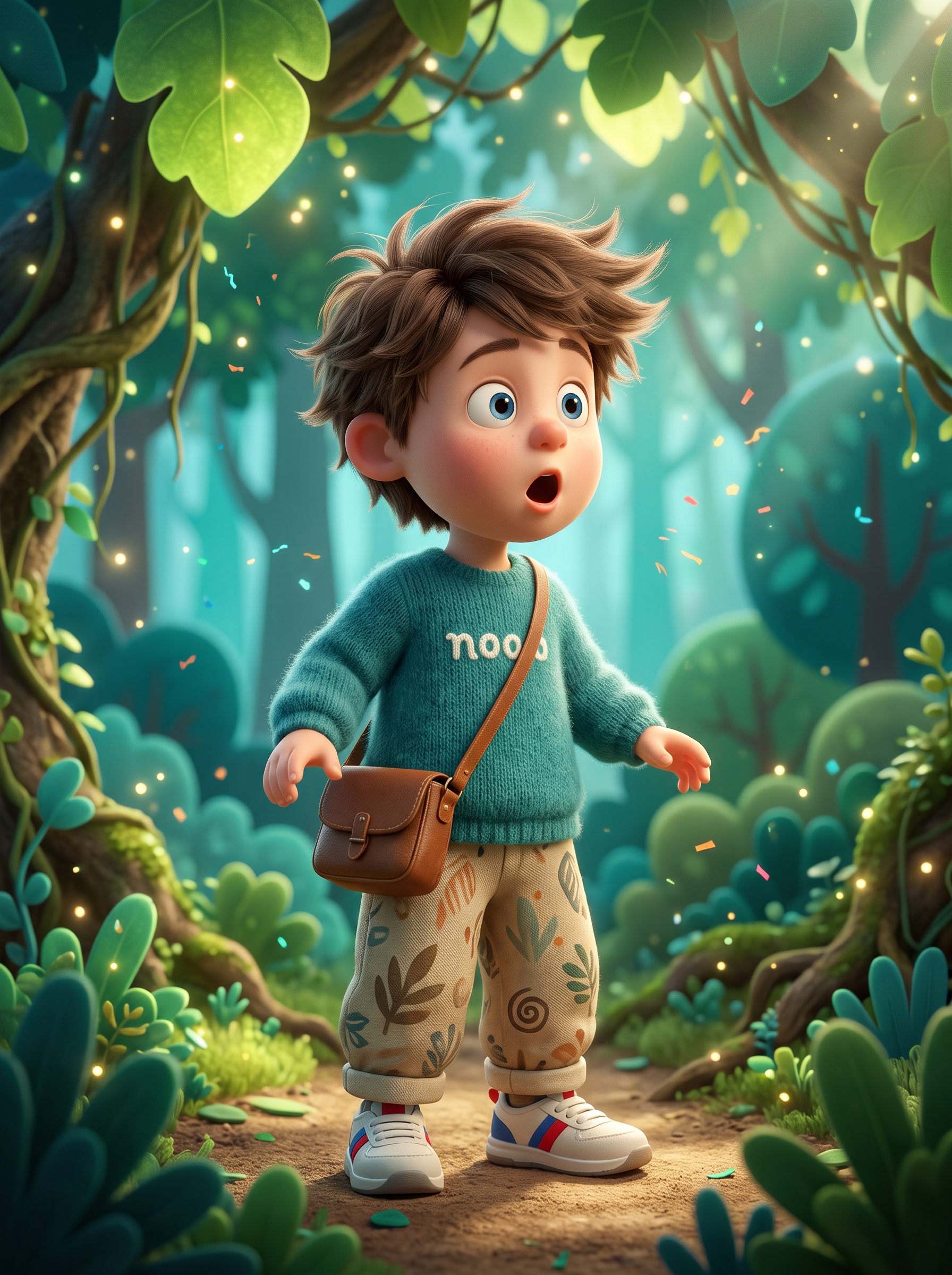 3D Pixar-style animated monkey character, cute young boy ...