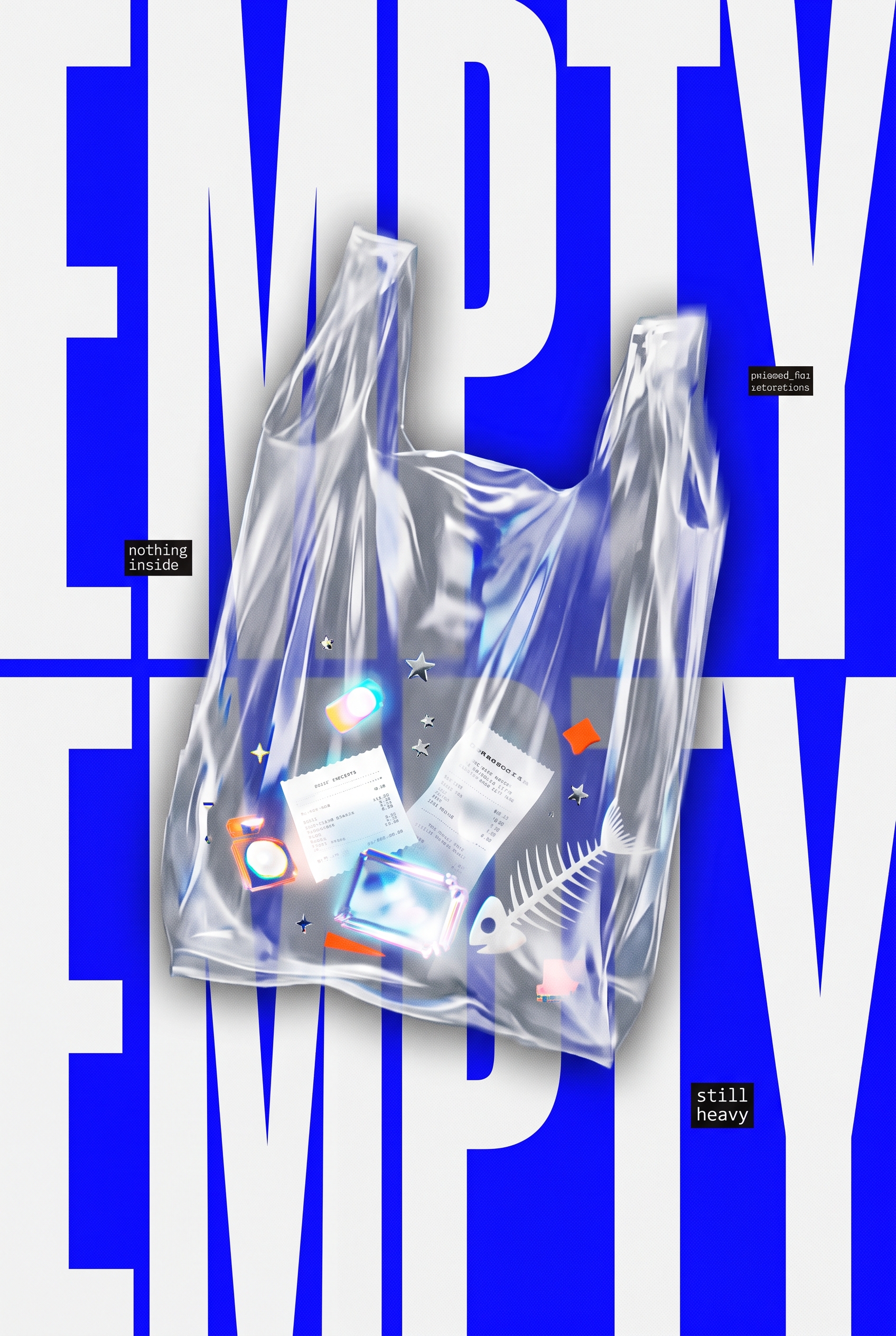 Experimental pixel-glitch poster design, hybrid retro-fut...