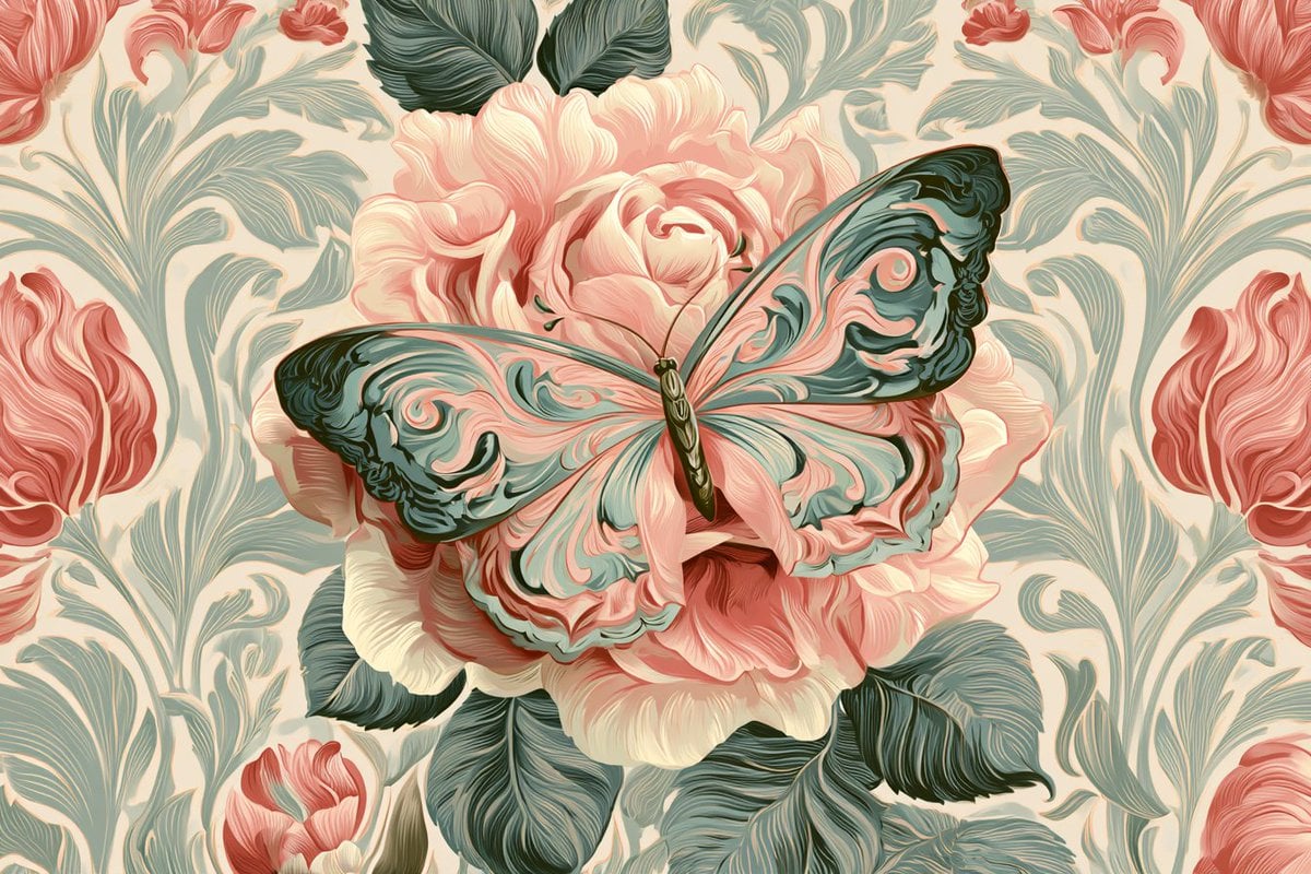 An Art Nouveau Floral Symphony depiction of [Subject], ad... - alternate