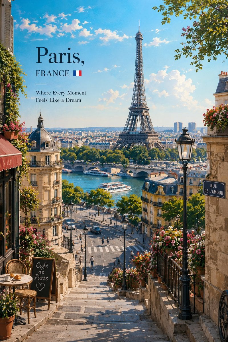 Premium sophisticated editorial travel-poster collection ...