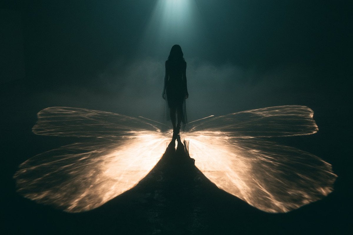 Cinematic silhouette of a [Subject] standing over a giant... - alternate