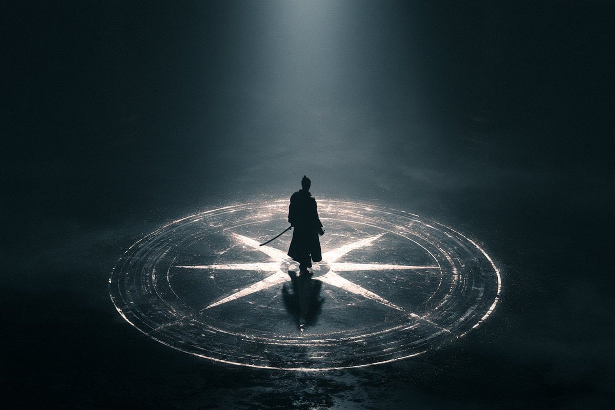 Cinematic silhouette of a [Subject] standing over a giant... - alternate
