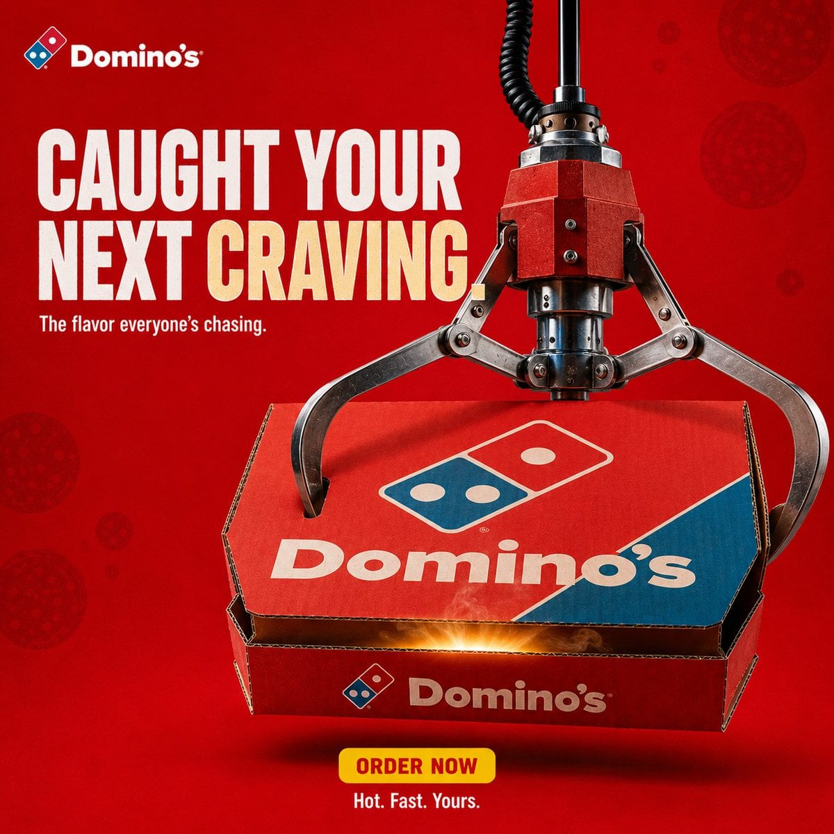 Create a premium, agency-level DOMINO'S advertising poste... - alternate
