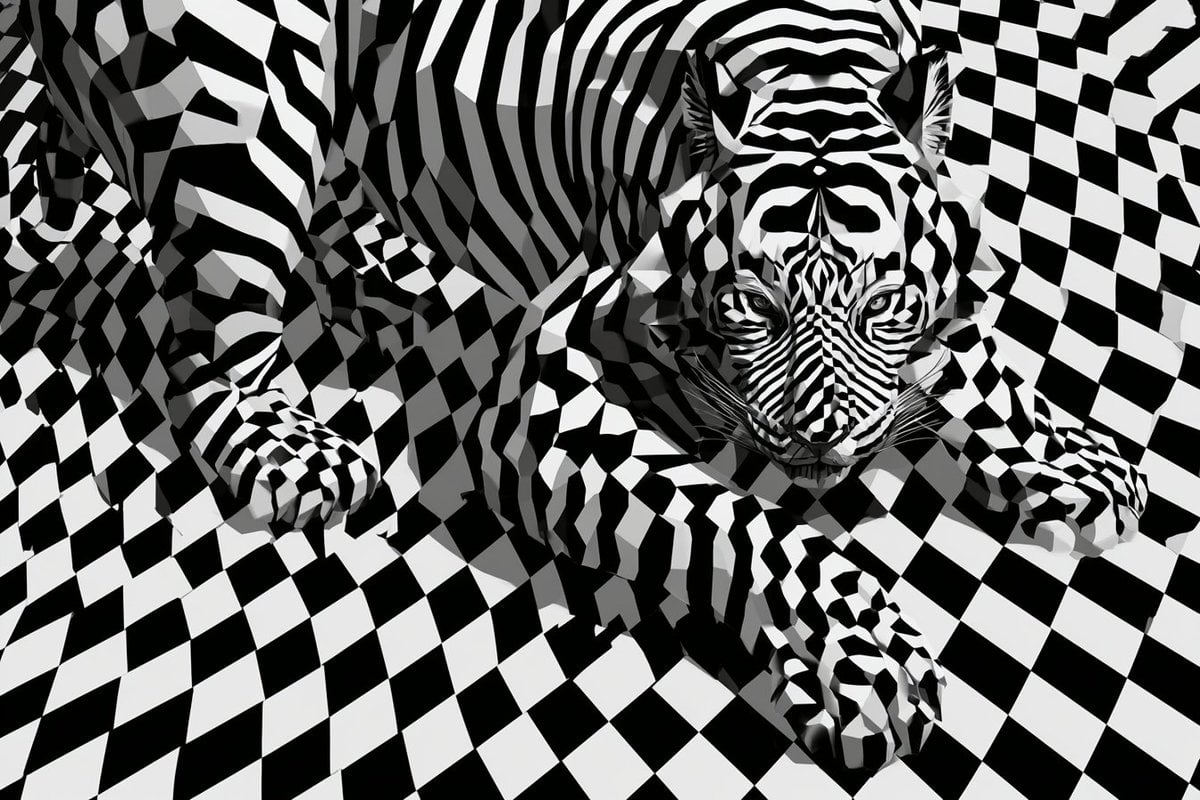 An Optical Illusion Geometry representation of [Subject],... - alternate