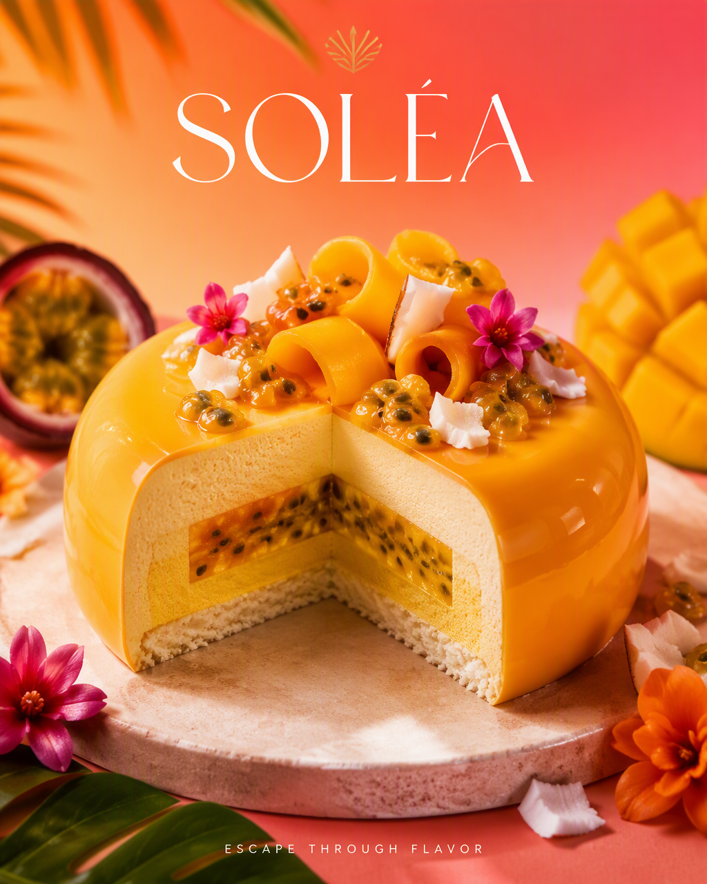 Create an ultra-premium dessert advertising poster for a ...