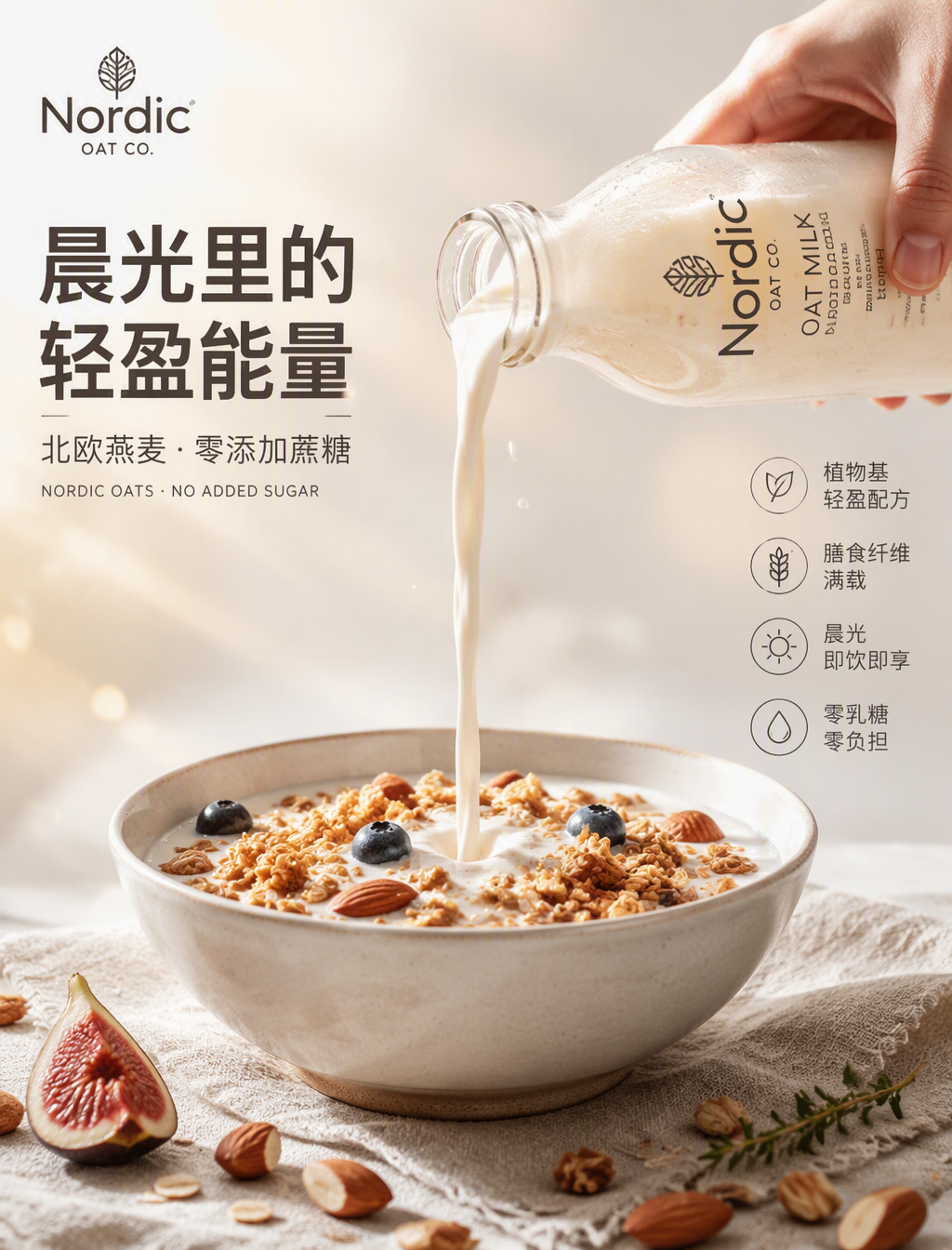 「晨间谷物」燕麦奶白系