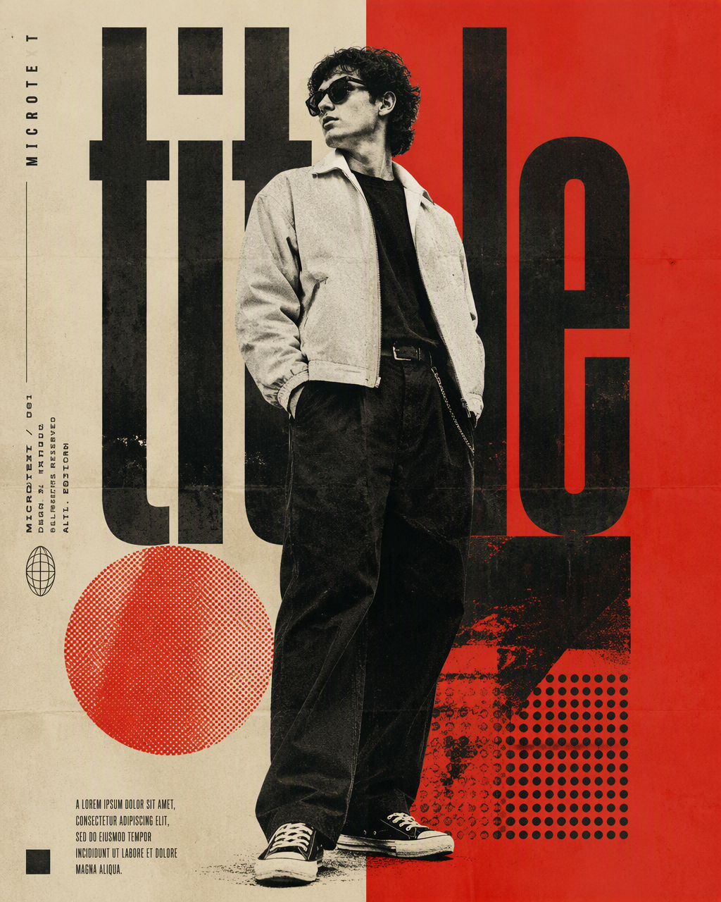 Vertical editorial collage poster featuring [CHARACTER] i...