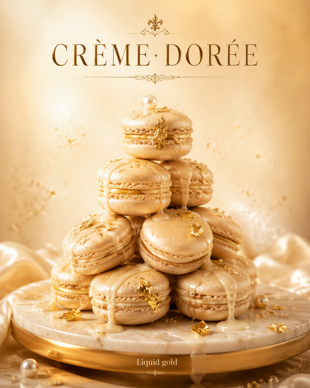 Create an ultra-premium dessert advertising poster for a ...