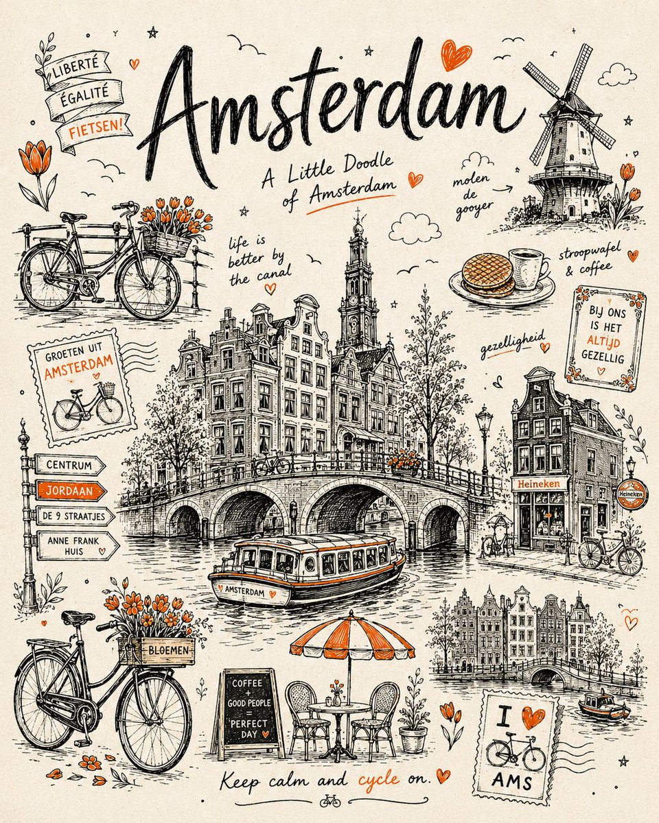 Create a vertical 4:5 minimalist doodle travel poster for...