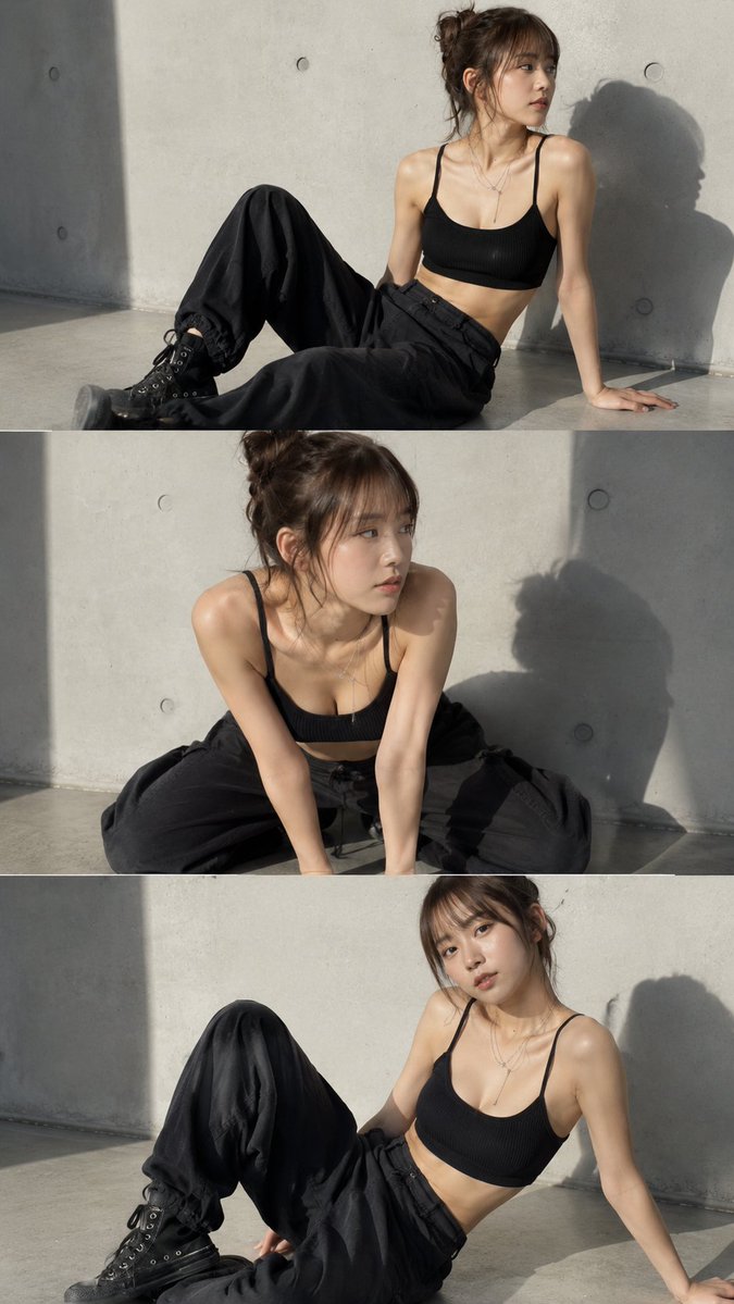 A photorealistic natural fashion studio image of a fictio...