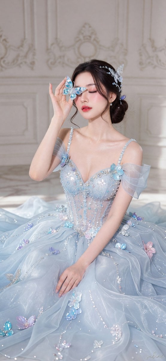 Create an ultra-realistic, high-fashion editorial portrai... - alternate