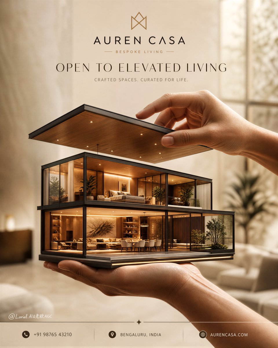 Create a premium vertical real-estate sales poster for a ...