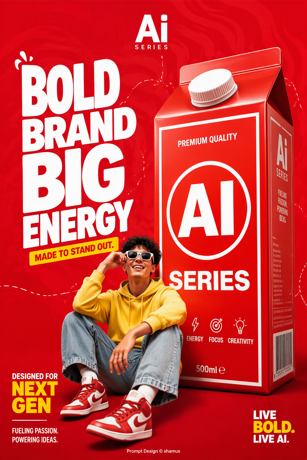 Bold Gen-Z commercial advertising aesthetics,
