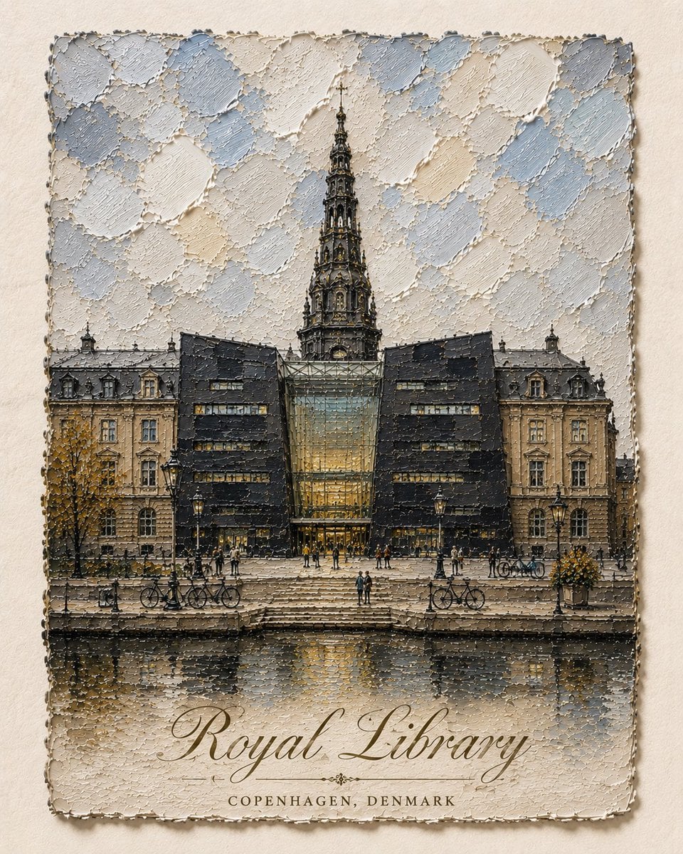 Create a sophisticated fine-art architectural painting of... - alternate