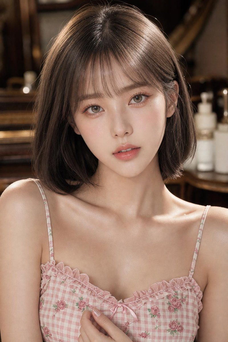 Create a highly photorealistic, youthful East Asian beaut...