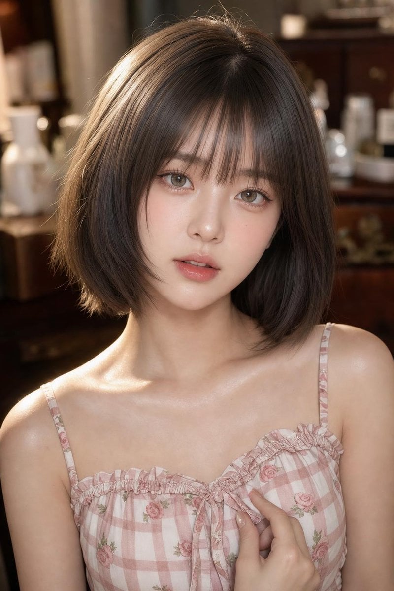 Create a highly photorealistic, youthful East Asian beaut... - alternate