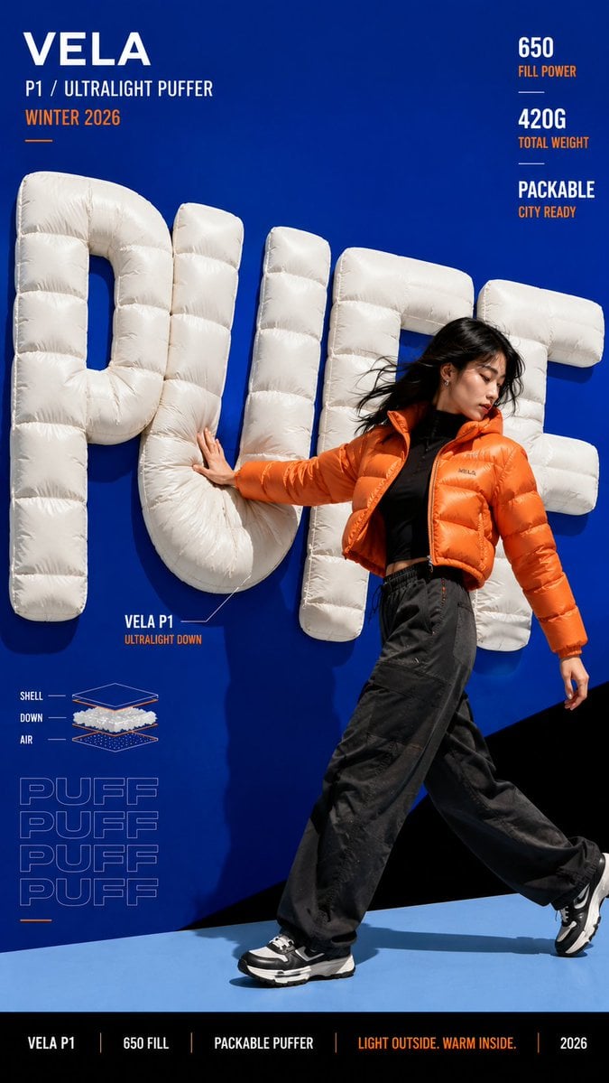 Create a bold editorial campaign poster where oversized t... - alternate