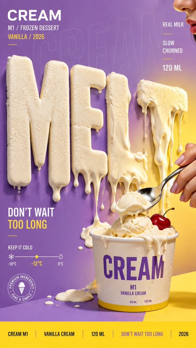 Create a bold editorial campaign poster where oversized t... - alternate