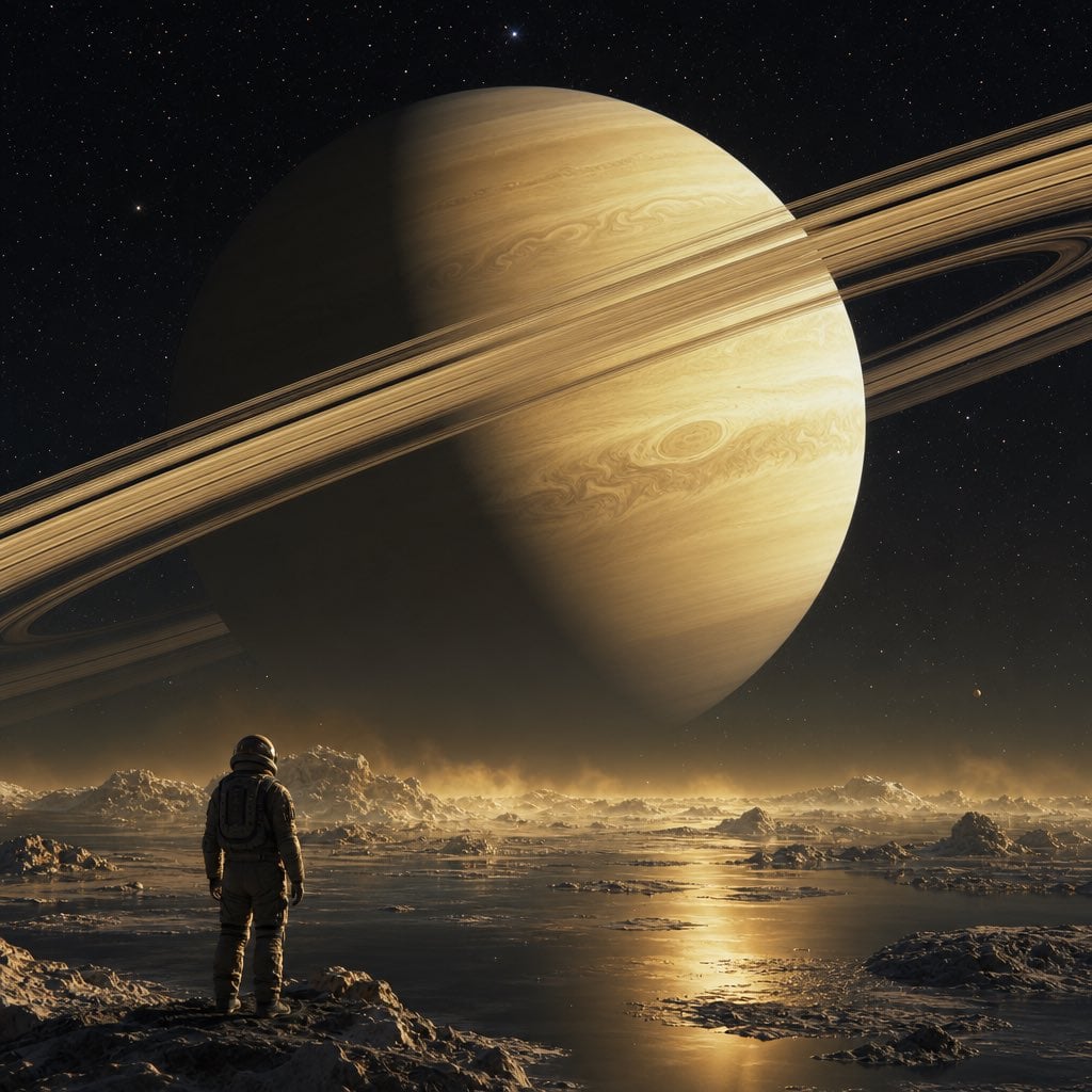 Create an epic cinematic photograph of a lone astronaut s... - alternate