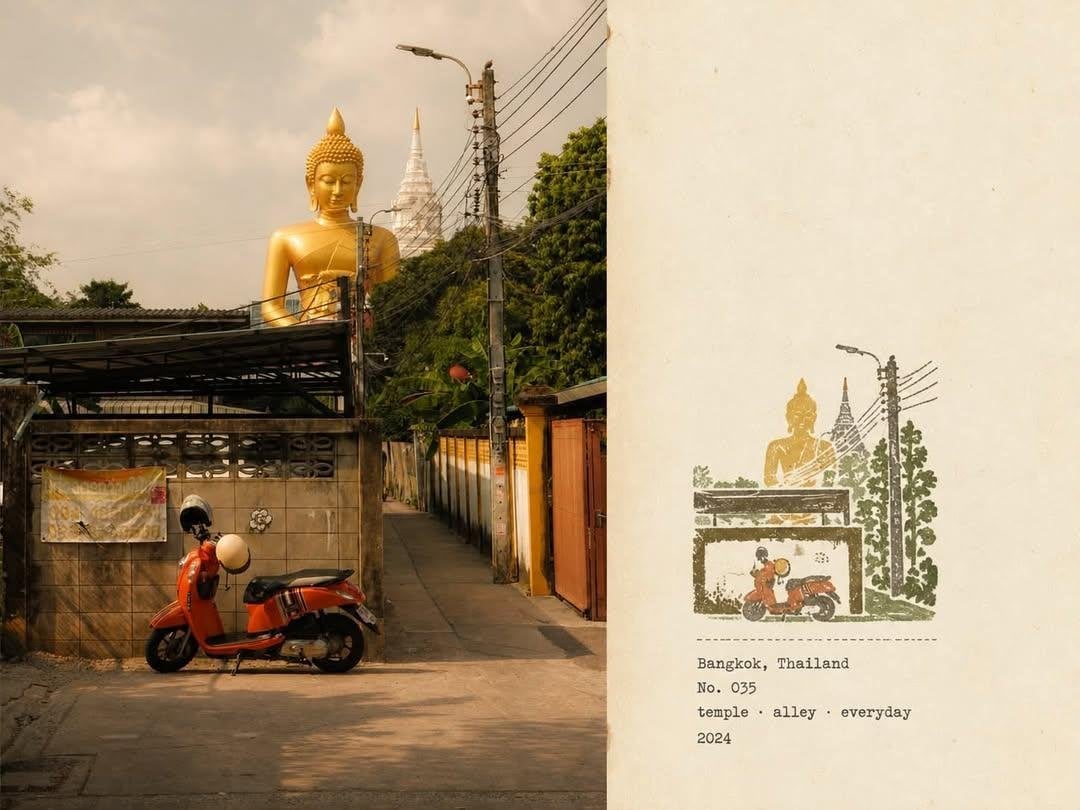 Create a premium vintage travel-journal editorial page, v... - alternate